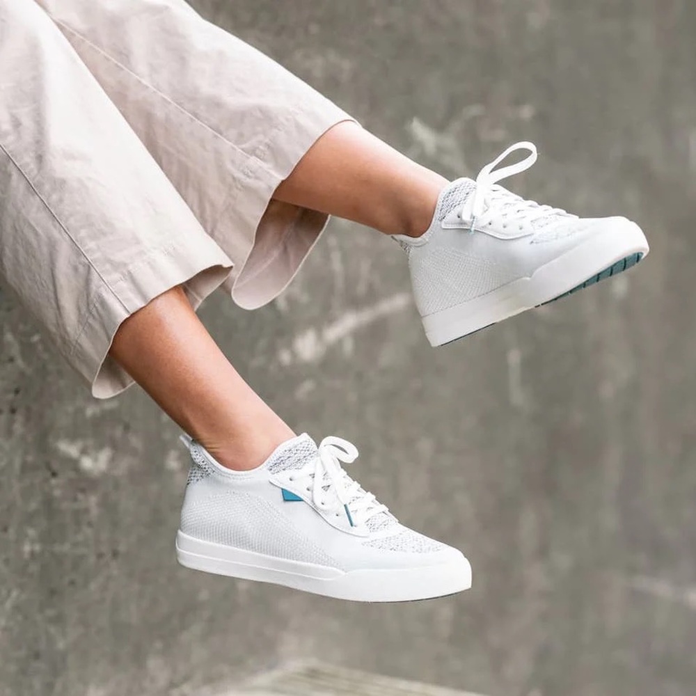 Vessi Waterproof White Athletic Shoes
